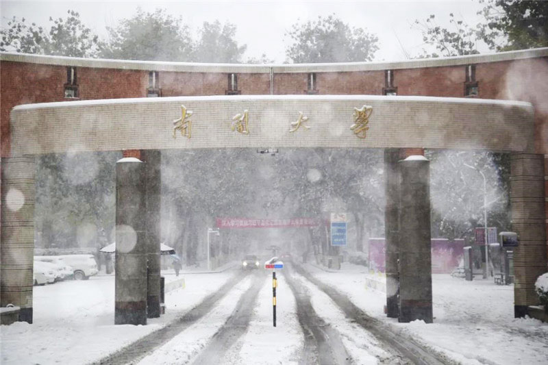 南开大学校园雪景